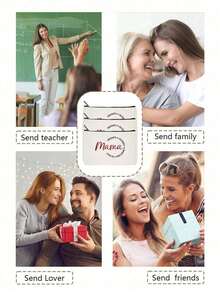 MEJOSER Mum Grandma Gift Bag Cosmetic Bag Small Birthday Christmas Toiletry Bag Makeup Bag Best Mum Grandma For Women, Mommy, Modern - Multicolor - View 7