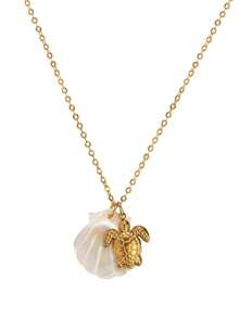 欧美风格海星、贝壳、海螺吊坠项链，充满夏日气息 - 彩色 - 查看 6