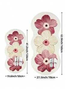 DAJIANG 1PC Floral Asymmetrical Area Rug,Multi-Color Soft Cream Style Carpet,Suitable Bathroom, Kitchen,Outdoor, Indoor, Runner Corridor, Bedroom, Living Room, Beside Throw Rugs Machine Washable Rug, Easy Clean Entryway Mat, Anti-Slip Backing Rugs For Bedroom Decor, Decoration Festival Bathroom Decor Decorative Rugs Bathroom Accessories Essentials Room Decor Set Outdoor Decor Rug Mat Carpet - Multicolor - View 3