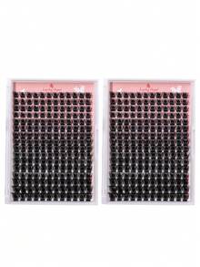 LUCK LTGIRL 192/384/576PCS Voluminous 3D Cluster Lashes DIY Eyelash Extensions C/D Curl 10-16mm Natural 3D Faux Mink Wispy Lashes Voluminous Fluffy Lightweight Soft Reusable - View 12