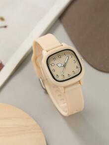 10只装女士礼品硅胶手表，时尚休闲方形表盘石英腕表组合套装（不含表盒） - 彩色 - 查看 17