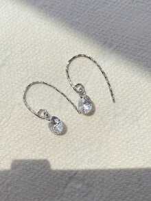 1 chiếc khuyên rốn đơn giản bằng bạc S925 đính đá Zirconia, thích hợp để đeo hàng ngày và làm quà tặng trong các dịp như Ngày Valentine, Ngày của Mẹ. - đơn - Xem 6