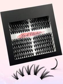 200 racimos de pestañas con rizo CC, extensiones de pestañas individuales falsas DIY con rizo, pestañas postizas rizadas y esponjosas - CC - Ver 1