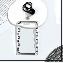 1pc Minimalist Sliding Transparent Card Holder, Student Campus Card, Bus/Metro Card Protector Case, Unisex - Card Sleeve - View 8