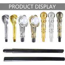 King Cobras Cane Egyptian Staff Scepter For Emperors Halloween Cosplay Costume Accessory Props King Scepter - Bronze Toe - View 4