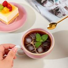 1 Cup & 1 Saucer 2-Piece Ceramic Coffee Set, Spring Series, Suitable For Spring Festivals And Parties, Mother's Day Gift, Home Or Cafe Use, Dishwasher, Microwave, Oven, Refrigerator - Multicolor - View 6
