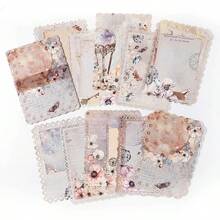 10pcs/Pack Vintage Hollow Lace Borders, Scrapbooking Supplies, Aged Yellow Material Paper, Floral, Lunar Phase, Butterfly, Light Retro, Diary, Journal Decoration, DIY Background, Stationery, Office Supplies - Rectangle - View 18