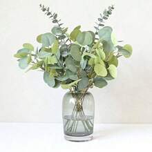10/20/30 chiếc lá bạch đàn/lá táo nhân tạo, đồ trang trí cây xanh giả tự làm, phụ kiện trang trí bình hoa phong cách mộc mạc. - Nhiều màu - Xem 6