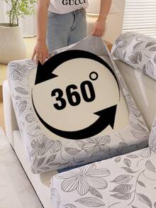 1 chiếc vỏ bọc sofa Lingbo Fairy thời trang, chống cào mèo, nhiều màu sắc, chống phai màu, chống xù lông, giặt máy được, tái sử dụng, phù hợp cho phòng khách và phòng ngủ, thân thiện với thú cưng, dùng cho mọi mùa - Màu xám đen - Xem 8