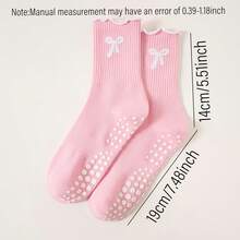 女士防滑普拉提袜 | 防滑瑜伽健身袜 | 可爱荷叶边踝袜，适合普拉提、瑜伽和芭蕾 | 透气防滑，增强抓地力 - 彩色 - 查看 10