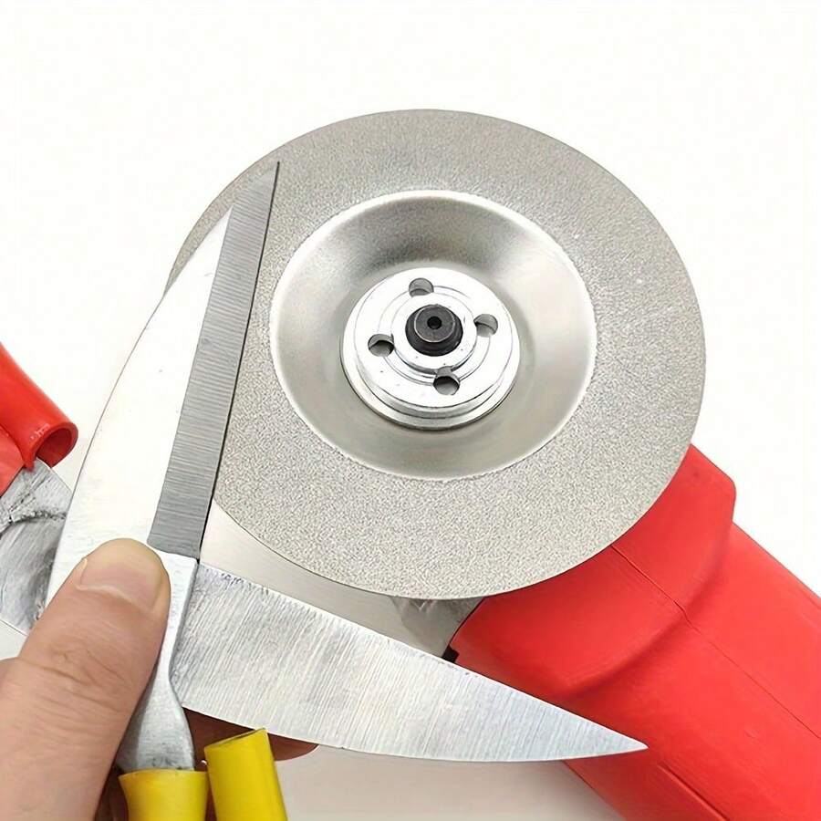 1 pieza Afilador de cuchillos con grano abrasivo de diamante, disco de esmerilado de diamante, amoladora de tazón de diamante electrodepositado, rueda de esmerilado, afilador de cuchillas, cuchillos de cocina, tijeras, herramientas de corte