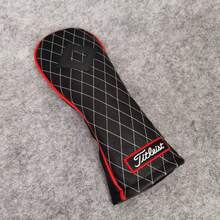 1pc Golf Club Head Cover, Premium Thick & Fleece Lined Club Protector, Elastic Self-Fixing, Diamond Pattern, Numbered Wood Club Cover - Black - View 6