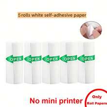 Mini Printer Paper, Including 5 Rolls Thermal Printing Paper & 5 Rolls Self-Adhesive Sticker Paper, 57x25mm, For Photos, To-Do Lists, Study Notes, Journal,Compatible With Mini Printer - View 13