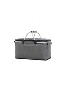 Haus Hana 1pc Foldable Picnic Basket With Insulation Foldable And Easy To Store Multifunctional Picnic Bag Suitable As Storage Basket For Outdoor Travel Outdoor Ice Packs And Food Storage - Multicolor - View 9
