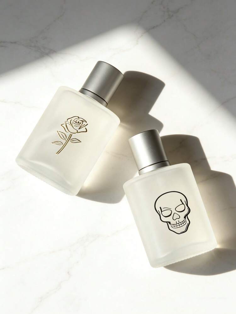 1个30毫升/1.01盎司防漏可填充香水喷雾器套装，含3个填充配件（滴管、漏斗、分离器），磨砂玻璃空超细雾旅行喷雾瓶，男女皆宜的玫瑰骷髅头美学设计，适合放在钱包口袋中旅行洗漱用品日常DIY香水调配使用。 - 彩色 - 查看 4