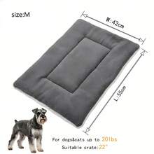 Thảm nằm cho chó có thể giặt được, hai mặt, kích thước 70*55CM, màu xám. - Xám - Xem 10