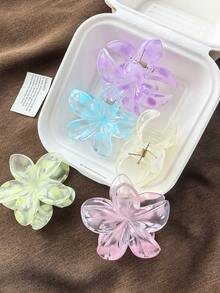 3pcs/Set Transparent Classic Leopard Print 8cm/3.14inch Fashion Retro Elegant Hairclips, Suitable For Braiding, Ponytail, Bun Hairstyles, Everyday Wear, Commute, Holidays, Parties, Dates - Colorful Leopard Print - View 4