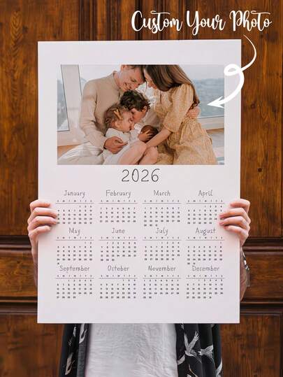 Lịch để bàn 2D phẳng - Lịch tùy chỉnh năm 2026 được làm từ chất liệu 2D phẳng, lịch ảnh gia đình cá nhân hóa năm 2026, có giá đỡ và kế hoạch hàng ngày, dành cho không gian gia đình trong nhà, món quà cá nhân hóa lý tưởng cho Giáng sinh và Năm mới dành cho các cặp đôi, bạn bè, gia đình, nhân viên văn phòng, sinh viên, chuyên gia, quà tặng văn phòng - Lịch treo dọc hiện đại/trang trí.