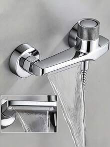 1 Vòi sen tắm gắn tường hiện đại, kiểu thác nước, có van điều khiển nước nóng/lạnh, van ẩn 3 lỗ, bề mặt được đánh bóng với lớp lót bên trong, bao gồm phụ kiện lắp đặt, bề mặt bền và dễ lau chùi, kiểu dáng tối giản hiện đại, phù hợp cho bồn tắm, vòi sen và bồn rửa. Nâng cấp phòng tắm của bạn, món quà lý tưởng cho dịp lễ và lựa chọn cải tạo phòng tắm. - Bạc - Xem 3