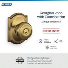 Colección Schlage Camelot Georgian - perilla decorativa Latón antiguo - Latn antiguo - Ver 3