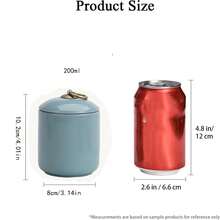 200ml Capacity Modern Design Moisture-Proof Airtight Kitchen Storage Canister, Suitable For Coffee, Tea Leaves, Spices, Etc. Small Ceramic Storage Jar With Sealed Lid - View 8