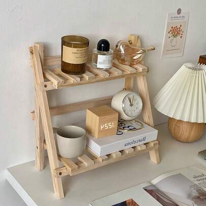2-Tier Solid Wood Plant Stand, Wooden Plant Shelf, Solid Wood Planter Stand, Indoor Outdoor Desktop Plant Holder, Succulent Planter Stand, Flower Stand For Living Room Bedroom Balcony Garden, 2-Tier Wooden Plant Shelf, Durable Wood Planter Tray, Rustic Wood Plant Stand, Sturdy Wooden Shelf, Stylish Home Decor Plant Stand For Small Plants Succulents Cacti, Perfect Gardening Gift For Plant Lovers