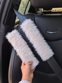 3pcs/2pcs Steering Wheel Cover And Seat Belt Shoulder Pads, Warm And Anti-Slip, Suitable For All Seasons With Long Wool - Long Wool Lamb - View 13