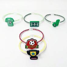 5 Peças Contas de Futebol Criativas DIY Pulseira, Presentes Periféricos da Copa do Mundo de Futebol, Acessórios de Estilo Europeu e Americano - Multicolorido - Visão 3