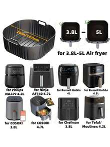 Bộ 1/2 chiếc, Thảm nướng silicon dùng cho nồi chiên không dầu, Thảm hấp silicon chịu nhiệt cao dùng trong gia đình, Khuôn nướng - Xem 11