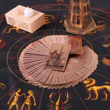 Bộ bài Tarot cao cấp mạ vàng hồng, phù hợp cho người mới bắt đầu và chuyên gia - Bài Tarot chống thấm nước và bền bỉ kèm sách hướng dẫn, in nhũ vàng, 78 lá bài Tarot Rider-Waite cổ điển nguyên bản dùng để bói toán, xem vận mệnh, quà tặng sinh nhật và ngày lễ cho nam và nữ. - Hồng - Xem 3