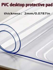 1pc PVC Desktop Protective Mat, 1.0mm/1.5mm/2.0mm Thick, Suitable For Study Desk, Dining Table, Coffee Table, TV Cabinet Protection, Keyboard & Mouse Pad, High-End Luxury Transparent Desk Mat, Scratch-Resistant, Heat-Resistant, Easy To Clean, Applicable For Home, Office, Study, Dining, Hotel, Restaurant And Cafe - Desktop Protector - View 57