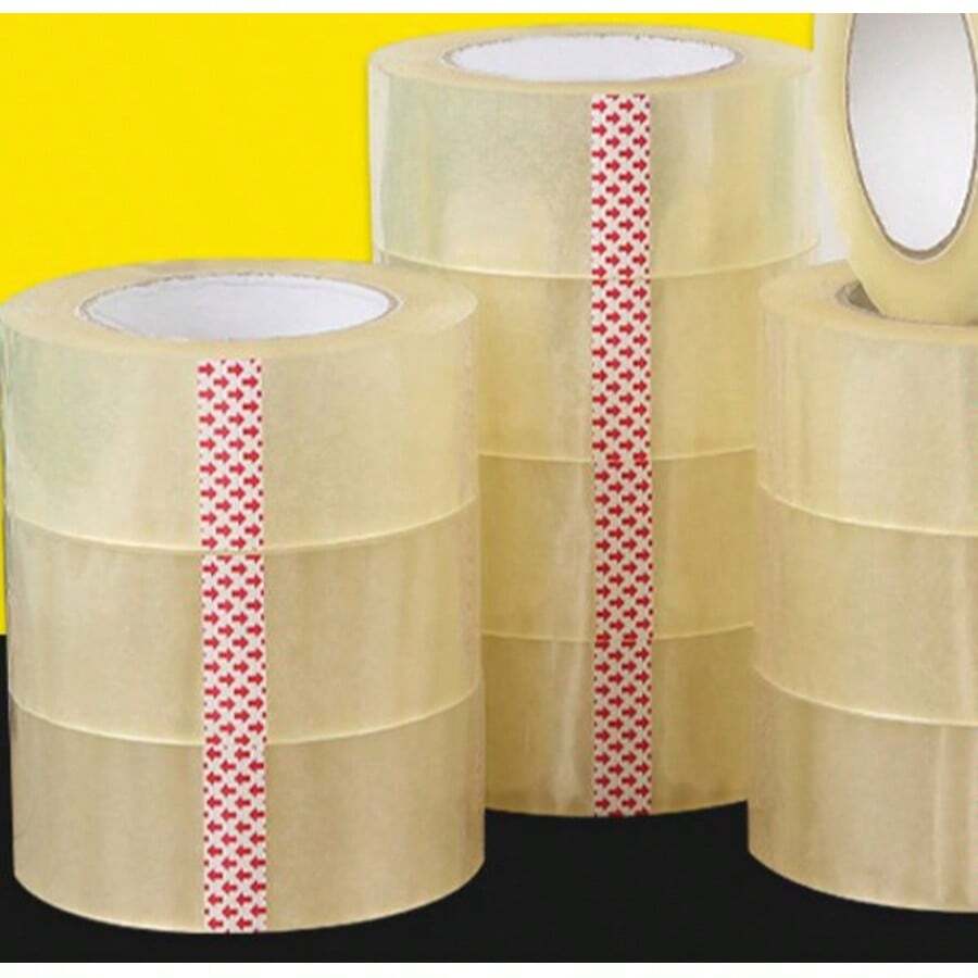 OFITURIA 透明包装胶带，适用于纸箱包装和搬运 - 安全密封，包装（48mm x 60m - 透明，3 卷） - 圓形 - 查看 1