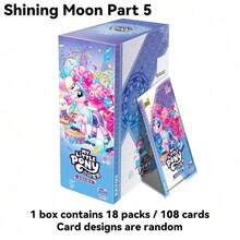 Hasbro Set de tarjetas coleccionables de la Princesa Luna de My Little Pony, adecuado para decoración interior y exhibición en el escritorio, con patrones de tarjetas aleatorios - Multicolor - Ver 12