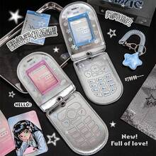 Ốp điện thoại kiểu mới 2026 màu bạc/hồng phong cách Y2K cổ điển - Túi đựng thẻ SIM kép/thẻ ID bằng da PU màu bạc/hồng, ví mini kèm móc khóa, phụ kiện dễ thương và đáng yêu, vật dụng không thể thiếu cho mùa tựu trường. - A - Xem 13