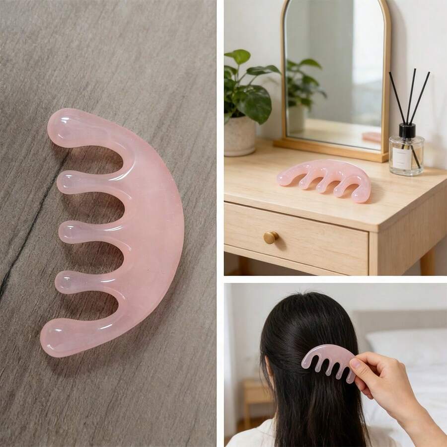 1个树脂按摩梳，头部按摩工具，用于身体放松 - 彩色 - 查看 1