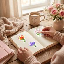 50 miếng dán hình bó hoa dễ thương, decal vinyl hoa trang trí đẹp mắt cho bình nước, máy tính xách tay, sổ tay, album ảnh, ốp điện thoại, sổ kế hoạch, nhãn dán hoa trang trí cho người lớn, thanh thiếu niên, đồ thủ công DIY, gói quà, văn phòng phẩm và trang trí cuộc sống hàng ngày, chống thấm nước và có thể tái sử dụng. - Nhiều màu - Xem 5