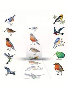 500pcs/Roll Cartoon Bird Stickers, Animal Stickers, Bird Toys, Bird Gifts, Cartoon Stickers, Cute Stickers, Aesthetic Stickers, Suitable For Water Bottles, Computers, Laptops, Phones, Luggage, Notebooks, Refrigerators, Etc. - A - View 7