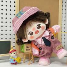 20厘米棉质娃娃，可爱毛绒娃娃，可替换服装，无属性 - 彩色 - 查看 1