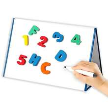 hoojojo 1 Bảng trắng từ tính gấp gọn dùng cho trẻ em, bảng viết vẽ hai mặt có thể xóa được, bảng ghi nhớ để bàn, dụng cụ hỗ trợ giảng dạy trong lớp học, văn phòng phẩm giáo dục, đồ dùng học tập, dụng cụ chuẩn bị cho năm học mới. - Nhiều màu - Xem 5