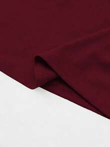 Vestido largo de maternidad cómodo de cuello redondo sin mangas, hecho de tela de alta elasticidad, diseñado especialmente para mujeres embarazadas, vestido de maternidad casual de verano - Rojo - Ver 8