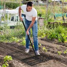 Lawn Squeegee Stainless Steel Lawn Levelling Rake With Adjustable Length Handle, Lawn Squeegee For Sanding, Pulling, Leveling Rake, Surface Leveler For Golf Course, Garden - Green 25*75cm - View 6