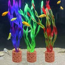 1/2/3/4/6/8/10入水族水草陶瓷環，為魚缸提供穩定的景觀支撐。重力環適用於水生植物，生物呼吸環，易於使用的水草固定環，適用於景觀佈置與裝飾 - 彩色 - 查看 4