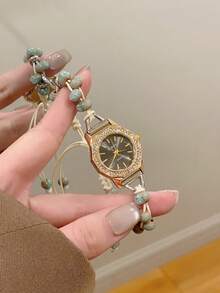 Fashionable Design Women's Quartz Watch Exquisite And Compact Suitable For Daily Matching Birthday/Graduation Gifts Leisure Party Banquets - Gold - View 12