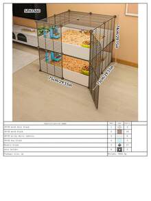 可扩展互锁式宠物游戏围栏，适用于兔子、豚鼠、小猫、小狗和其他小型动物 - 彩色 - 查看 14