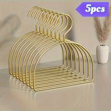 5pcs/10pcs Gold Metal Scarf, Tie, Shawl, Headband Hangers - Gold - View 5