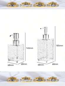 1pc 300ml/400ml Refillable Plastic Wavy Texture Shampoo/Body Wash Bottle, Large Foaming Pump Dispenser For Lotion, Cream, Soap, Conditioner - Multicolor - View 12