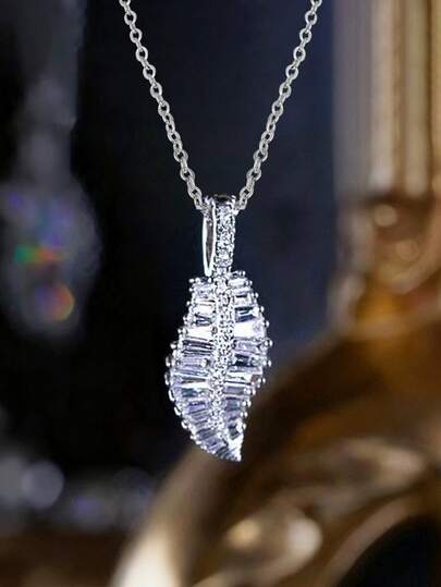 1 PC Teen Pretty Cubic Zirconia Necklace Pendant For Girls For Daily Decoration For Party Jewelry Birthday Gift