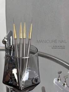 5pcs/1pc Ultra Fine Nail Liner Pen - Precise Outlining Pen, Easily Sketch Complex Lines; Ultra Fine Nail Liner Pen; Nail Art Painting Tool; Nail Brush; Soft & Durable Design; Easy To Use; Odorless; Professional Nail Art Tool & Supplies; Women's Gift; Christmas Gift - Multicolor - View 7