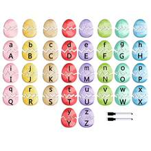 hoojojo 68pcs Letter Flashcards, Creative Eggshell Letter Matching Cards, Reusable Early Learning Cards, Classroom Group Game, Family Educational Tool - Multicolor - View 12