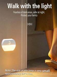 12/6个装运动感应灯，无线电池供电LED夜灯，可粘贴在楼梯、走廊、浴室、卧室、衣柜等处（不含电池），1/3/6/12个装 - 感應燈 - 查看 2